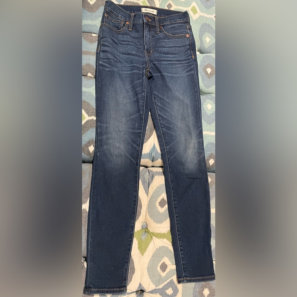 Madewell skinny high rise mid-wash denim jeans